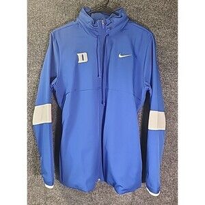 EUC Nike Dri Fit Duke University Jacket Womens Size Large Blue Vented Hooded